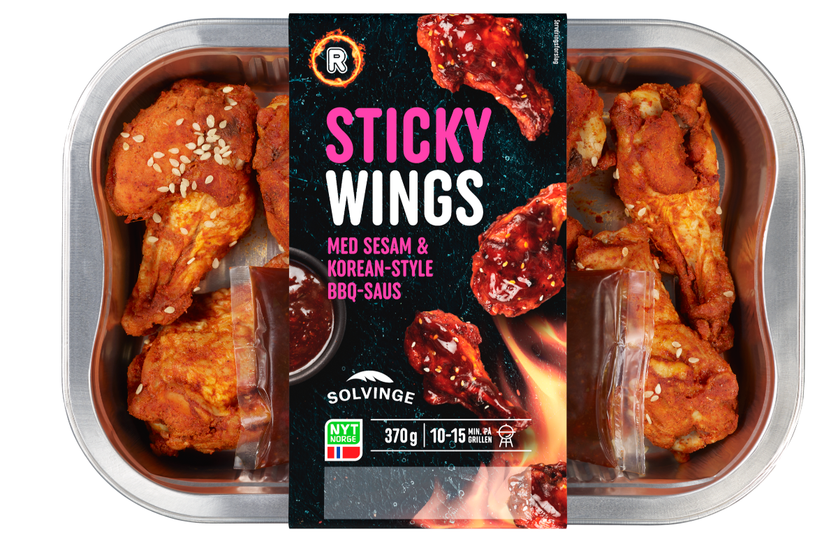 Sticky wings med sesam og korean bbq