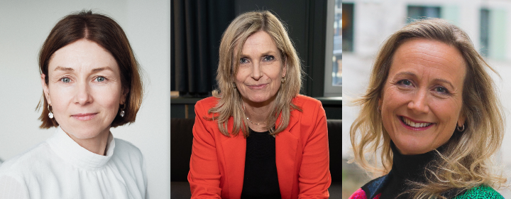 Marianne Melgård, leder for bærekraft i Tensio, Audhild Kvam, konsernsjef i Tensio, Liv Anne Kverneland, partner i PwC. Foto: Ole Ekker/Jonas Ohlgren Østvik/PwC.