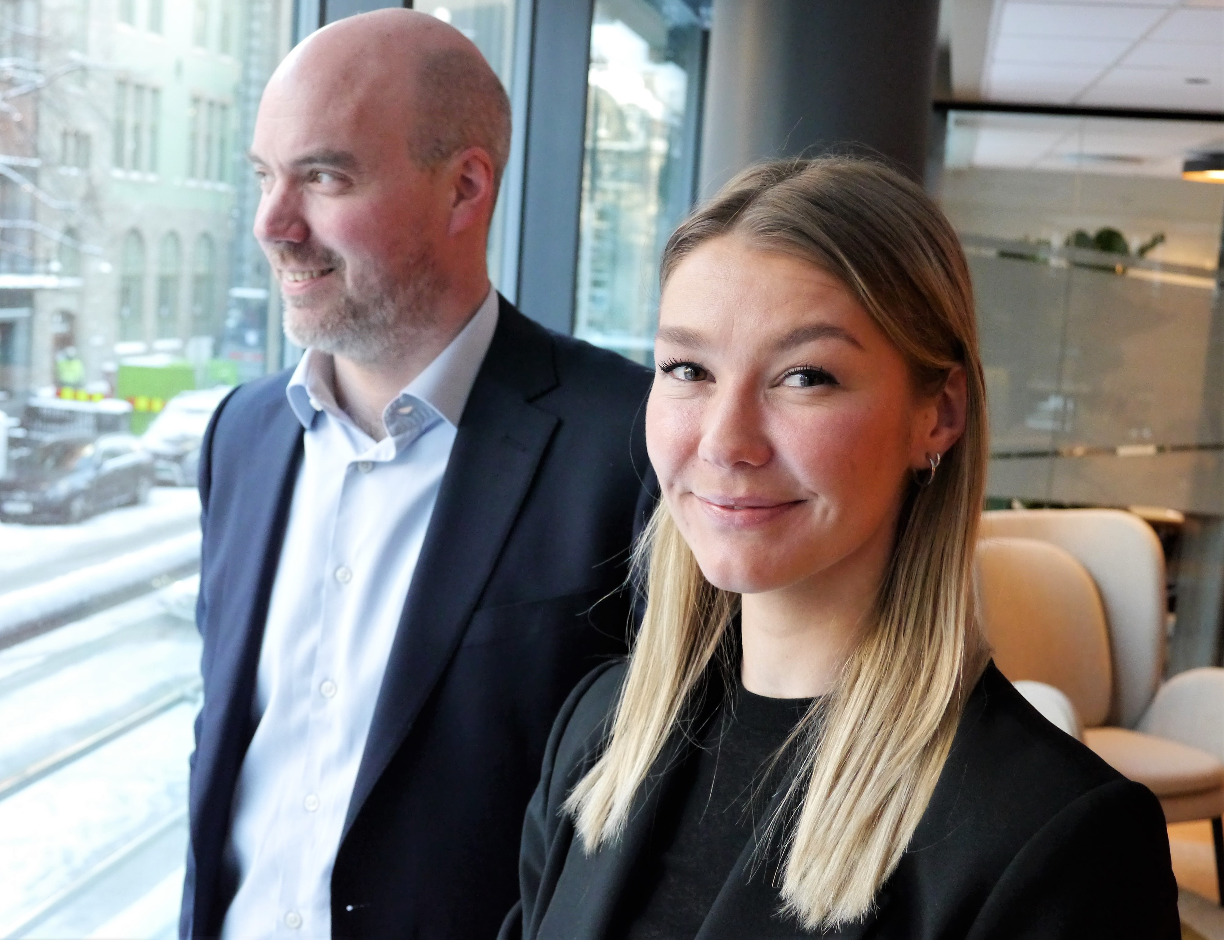 Mona Holden og Jon Oppedal Vale i Advokatfirmaet LAG vil ha jusutdanning i Trondheim. (foto: Jan Are Hansen).