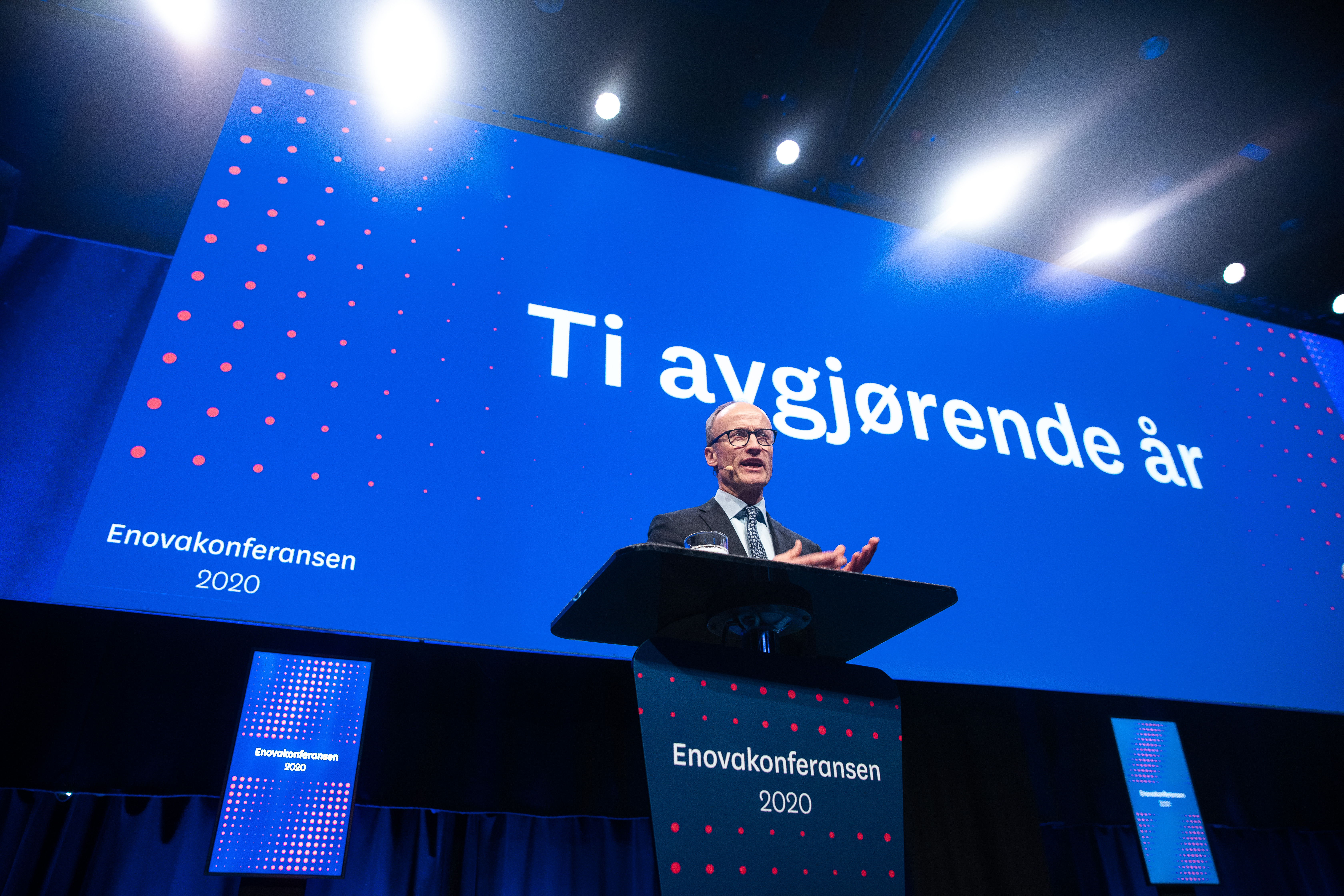 Enova-direktør Nils Kristian Nakstad åpner Enovakonferansen tirsdag 28. januar 2020. Foto: Kilian Munch / Enova