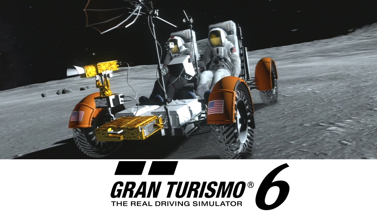 I det populære kjørespillet Gran Turismo, dukket månebilen opp som et kuriøst innslag i den sjette utgaven av spillet. 