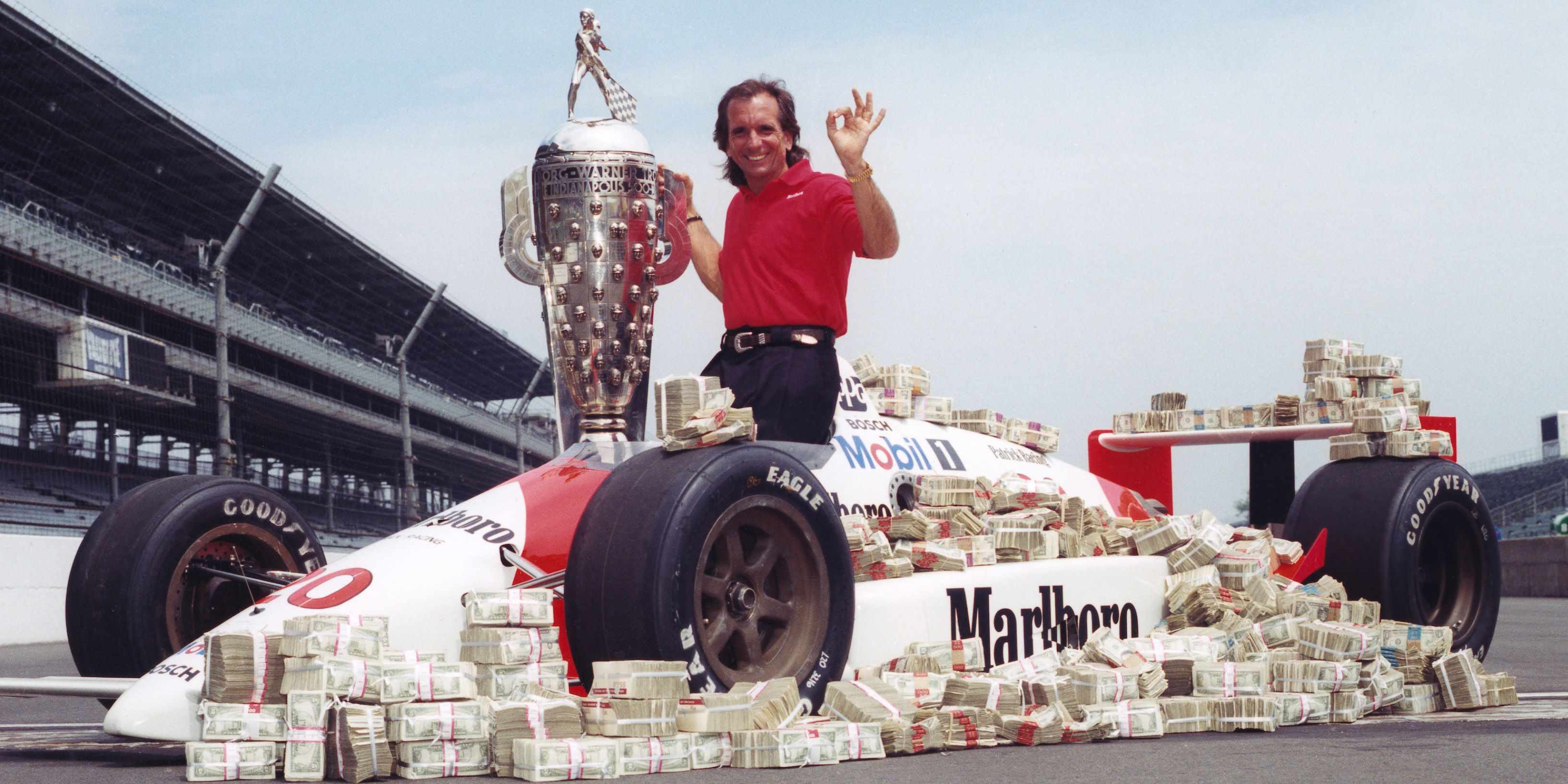 Seieren i Indy 500 i 1989 gjorde at Emmo kunne innkassere over 1 million dollar i premiepenger. Foto: Indianapolis Motor Speedway