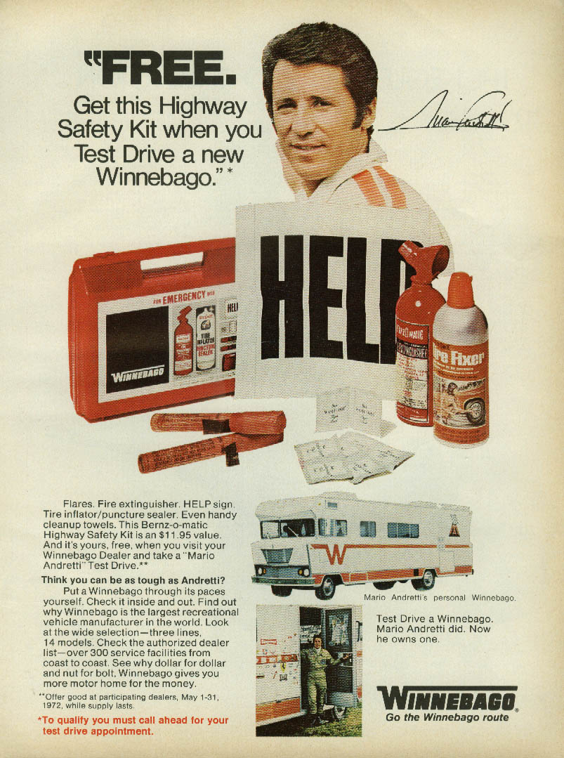 Utover 70-tallet ble Mario Andretti et stort og velkjent navn i USA, og brukt til mange ulike reklamer.