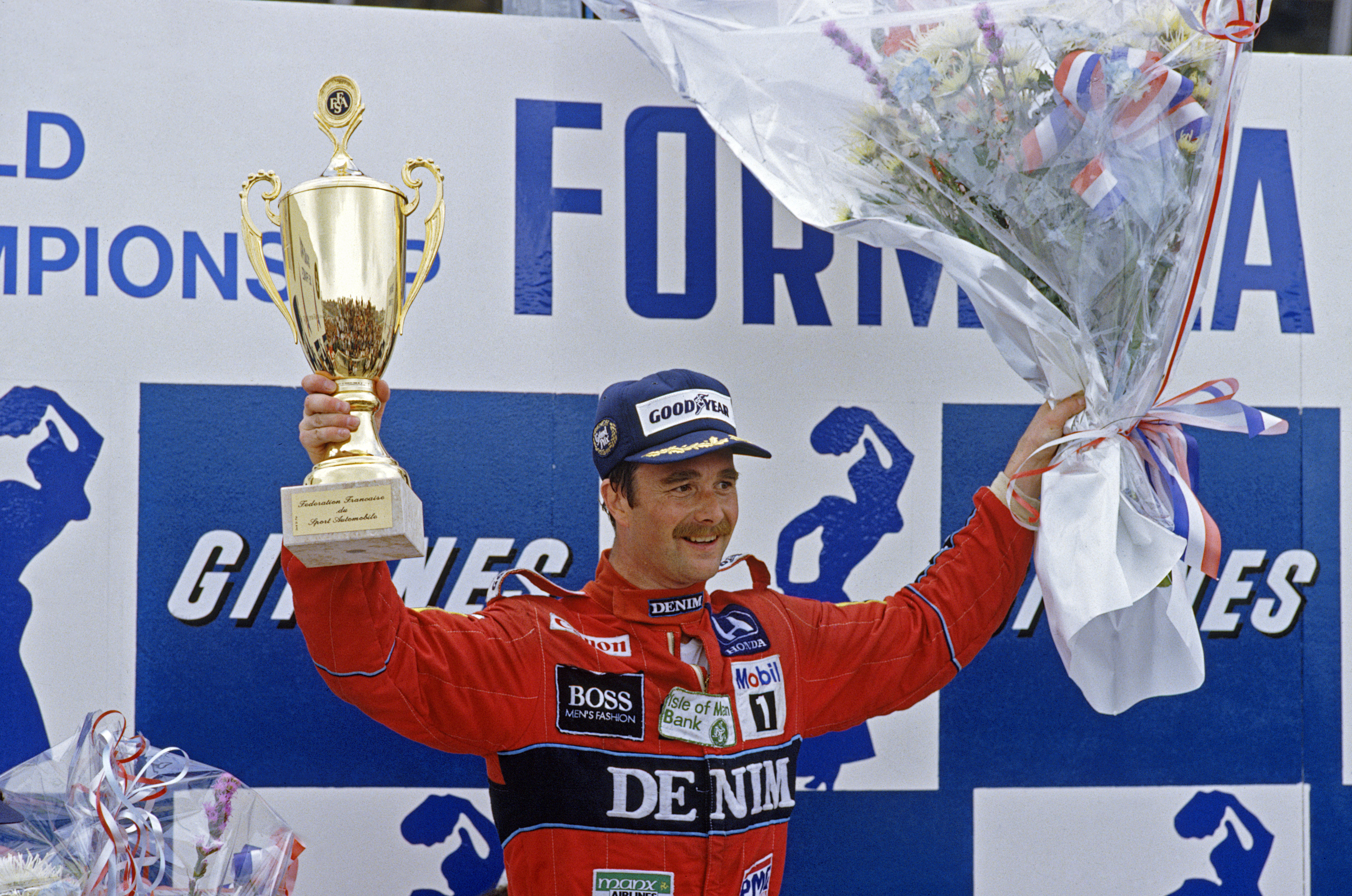 Nigel Mansell var strålende i 1986, men noen VM-tittel ble det ikke. Foto: Williams