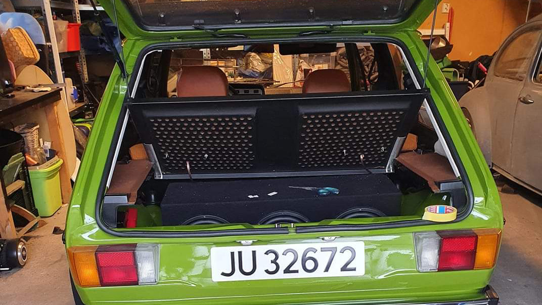 Som du kan se så blir det greit volum når Oliver skal ut på tur.