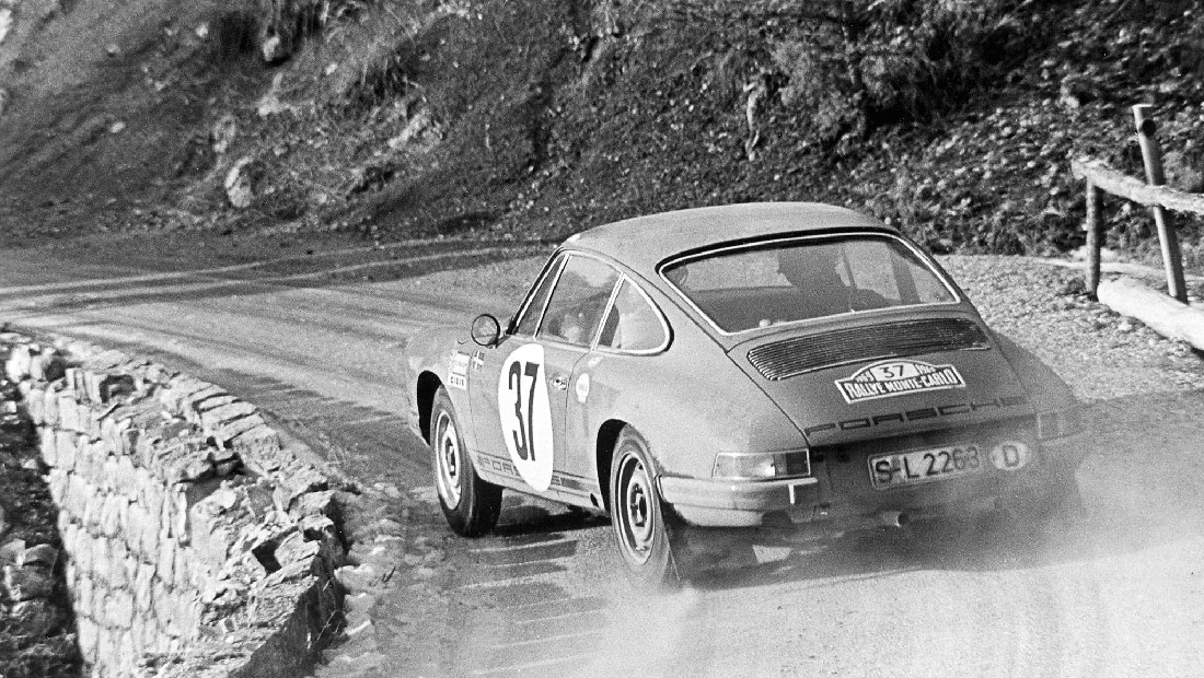 Björn Waldegård ladet maksimalt og vant Rally Monte Carlo tre år på rad i en 911.