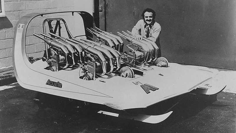 Alouette hadde fire motorer. Den ble bygd av legenden George Barris