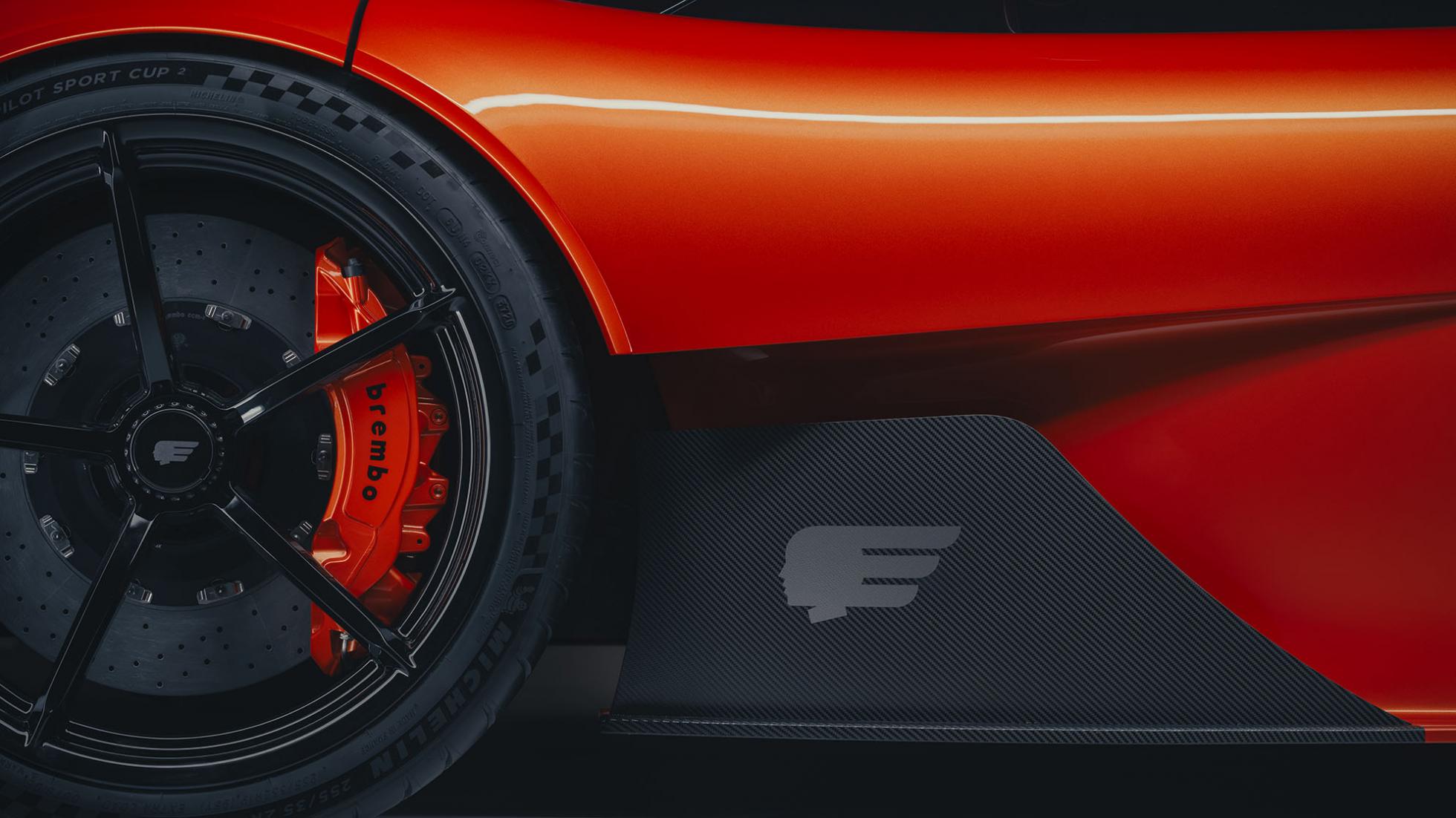 Gordon Murray Automotive sin logo kan ses her.