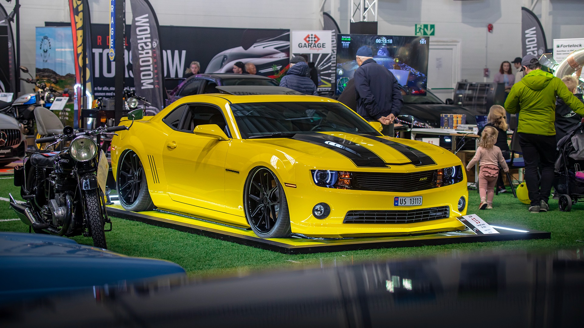 Anders Vorvik fikk slept med seg en rålekker Camaro SS med smukk hjultilpassing.