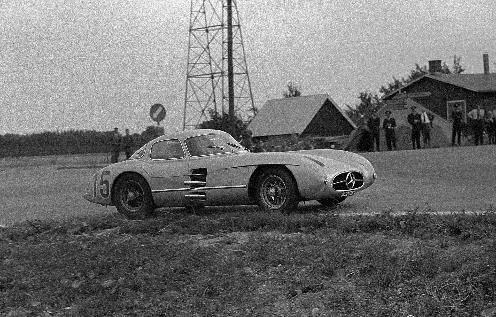 Testing av bilen i forbindelse med Sverige GP 1955.