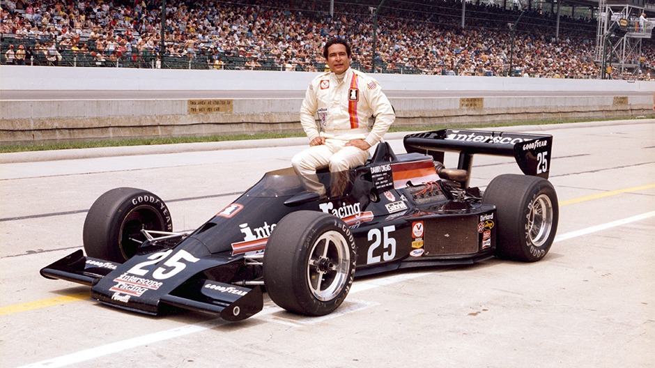 Ongais kjørte for Interscope Racing i Indy 500 fra 1977 til 1985, her fotografert før løpet i 1979.