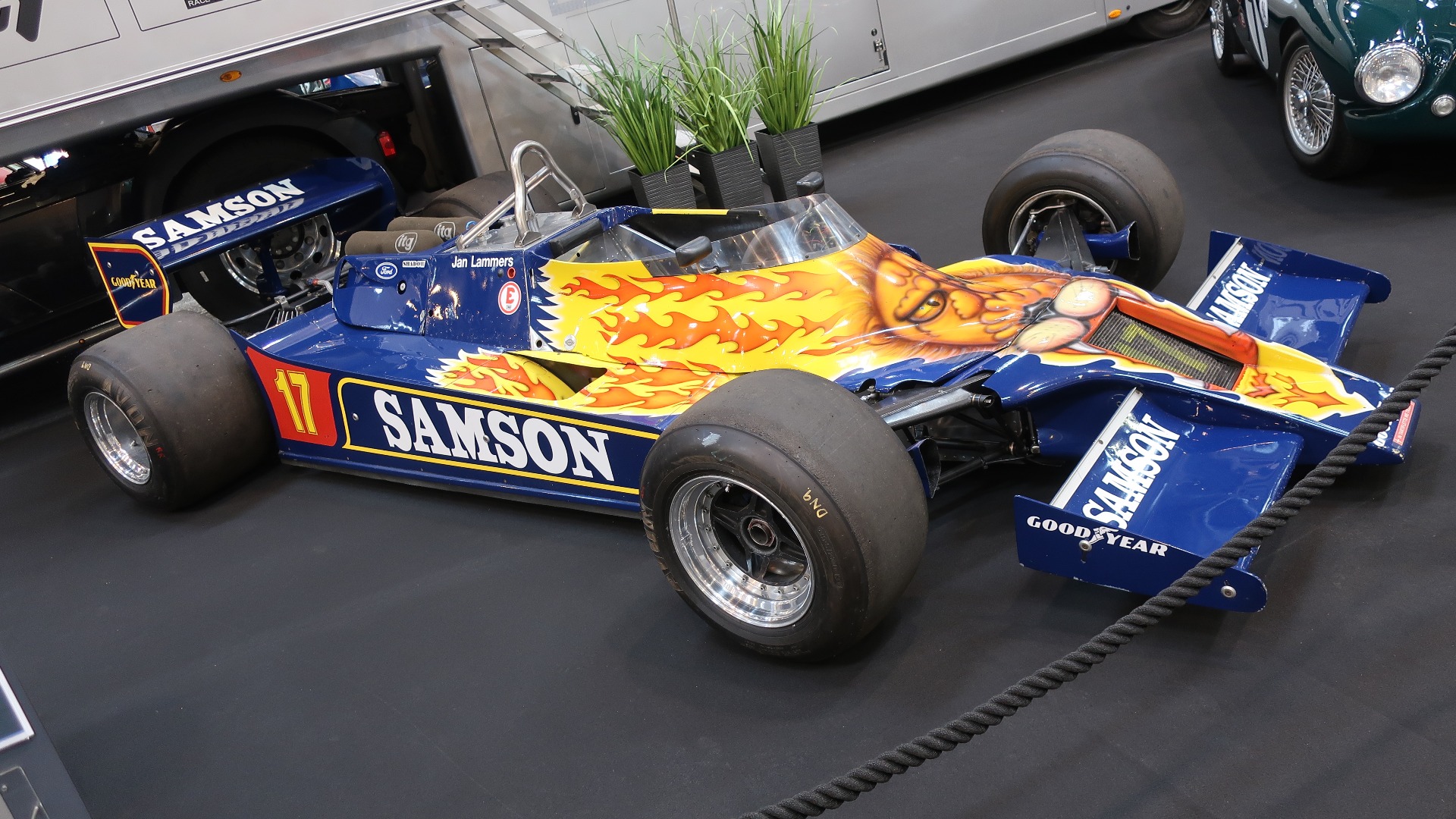Jan Lammers sin dramatiske Shadow DN9 som han kjørte i Formel 1 med i 1979.