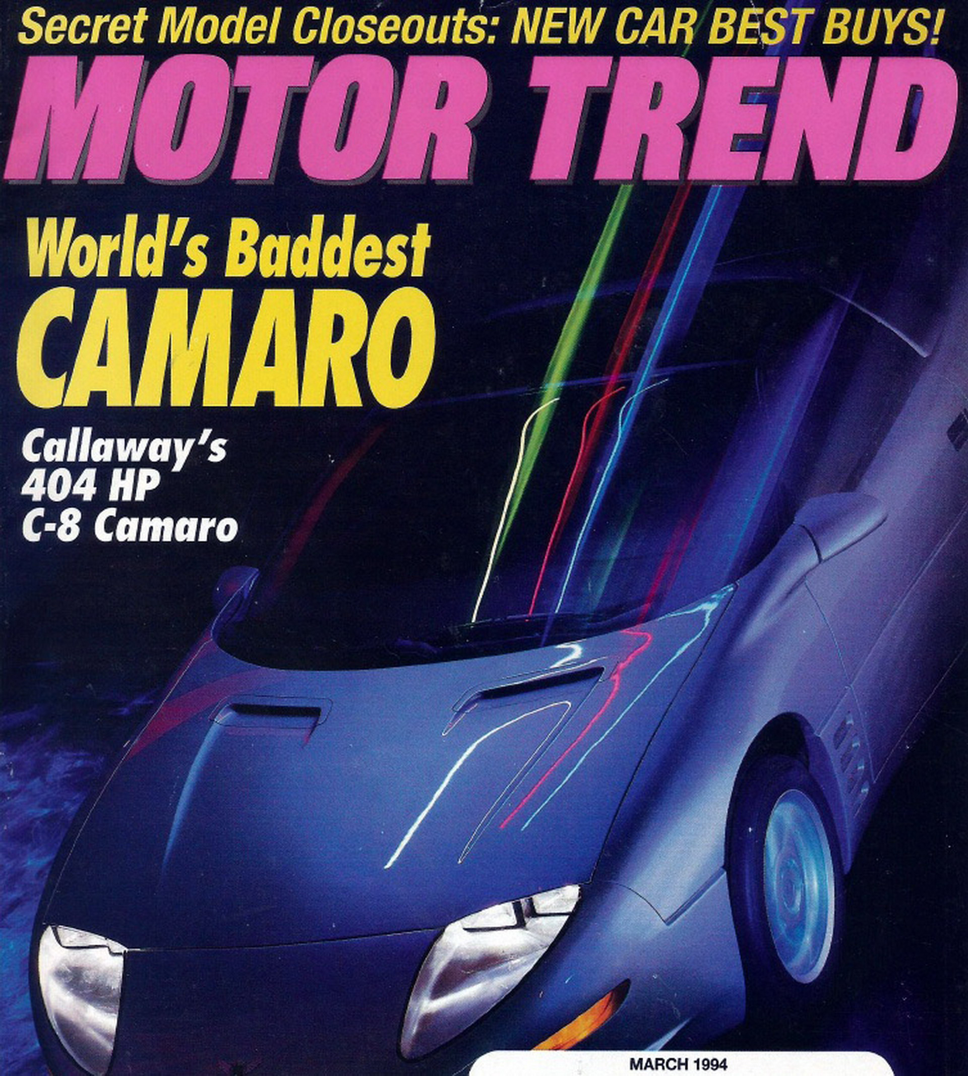 Forside fra Motor Trend og World's baddest Camaro