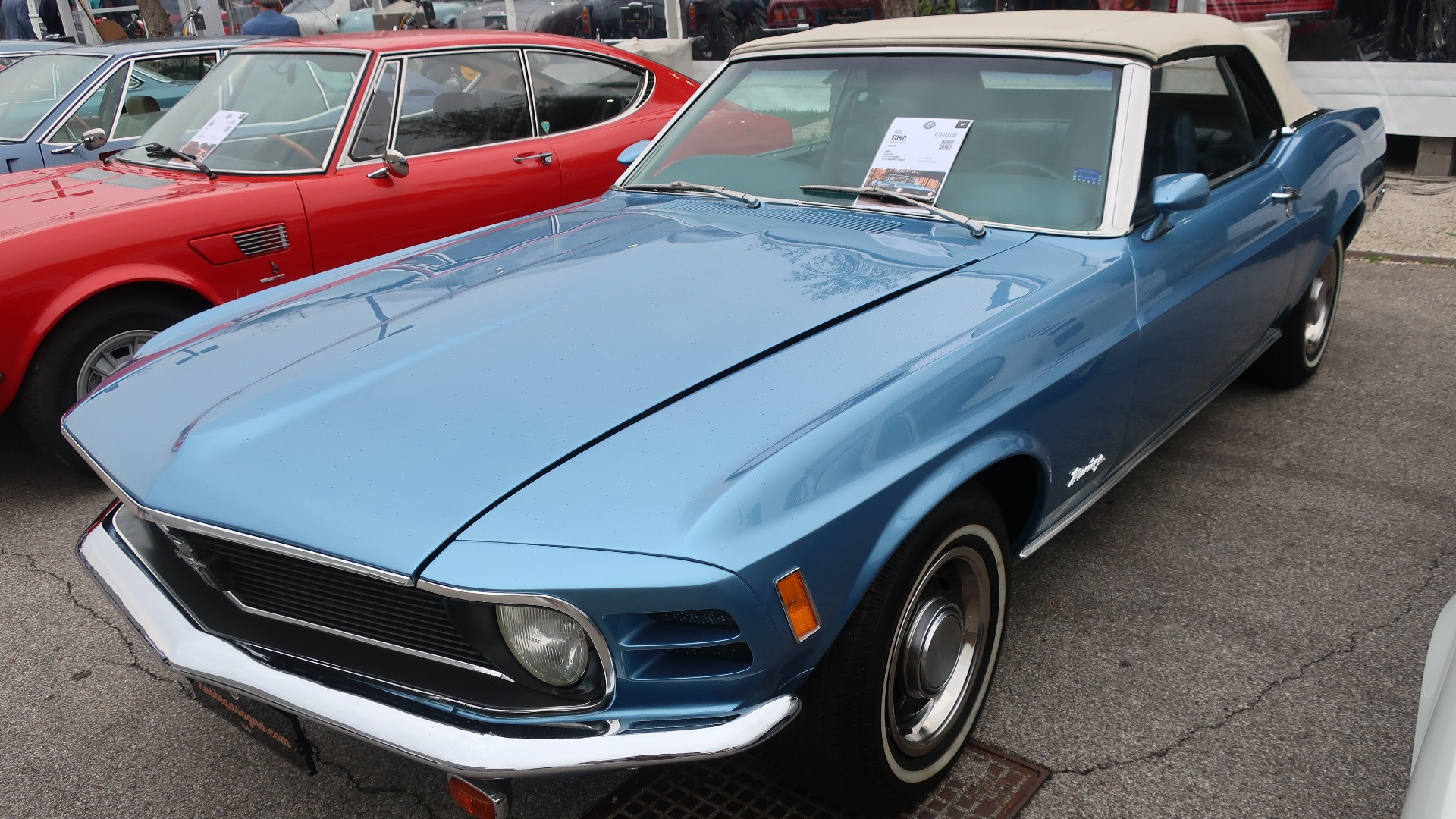 1970 Ford Mustang Convertible til 69.000 Euro, vitner om et prisbilde som ligger over det norske.