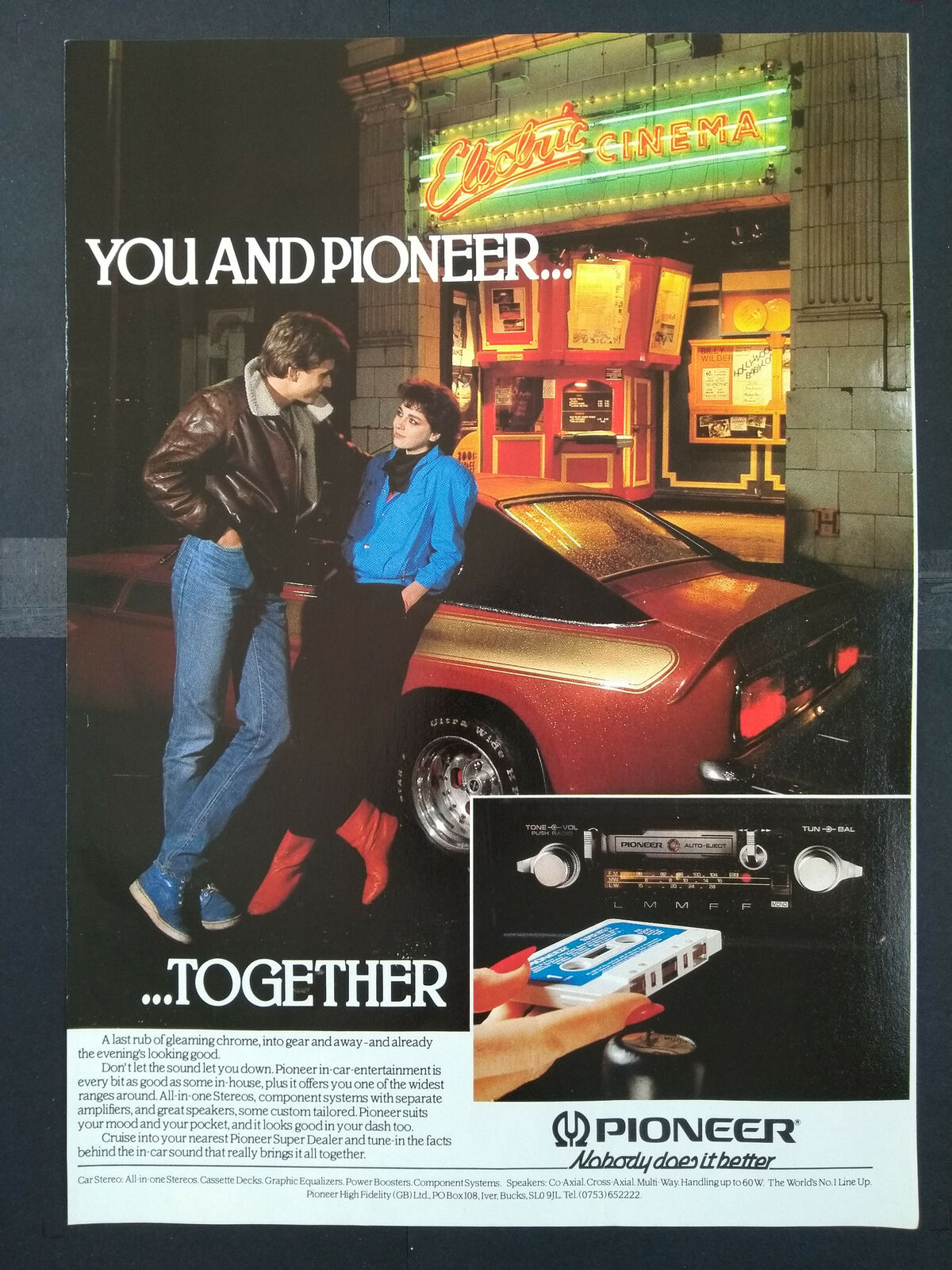 Med en Pioneer kassettspiller i bilen så ser kvelden lovende ut