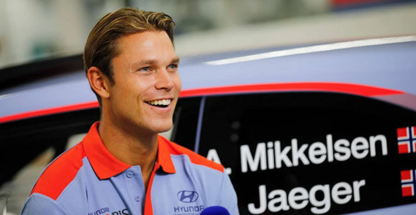 Andreas Mikkelsen tilbake i WRC-sirkuset. Foto: Hyundai