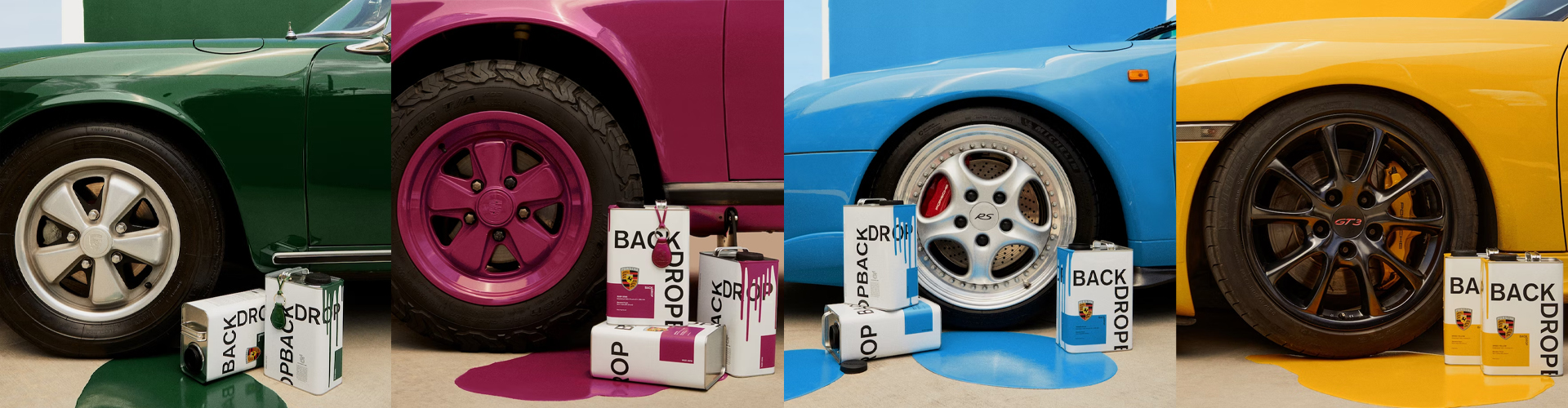 De fire fargene som er tilgjengelige.