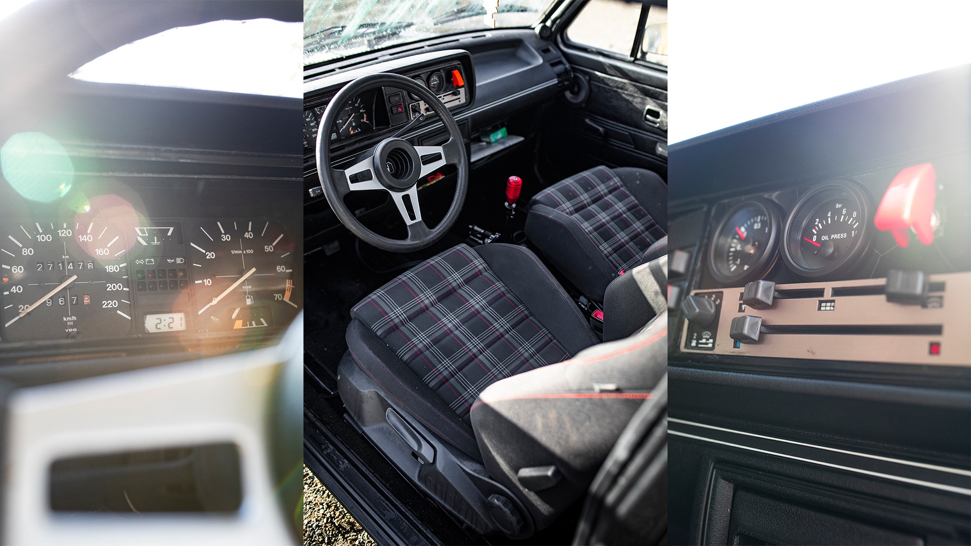 Interiøret ble snadder, med Golf GTI Mk5-stoler og helrå shifter.