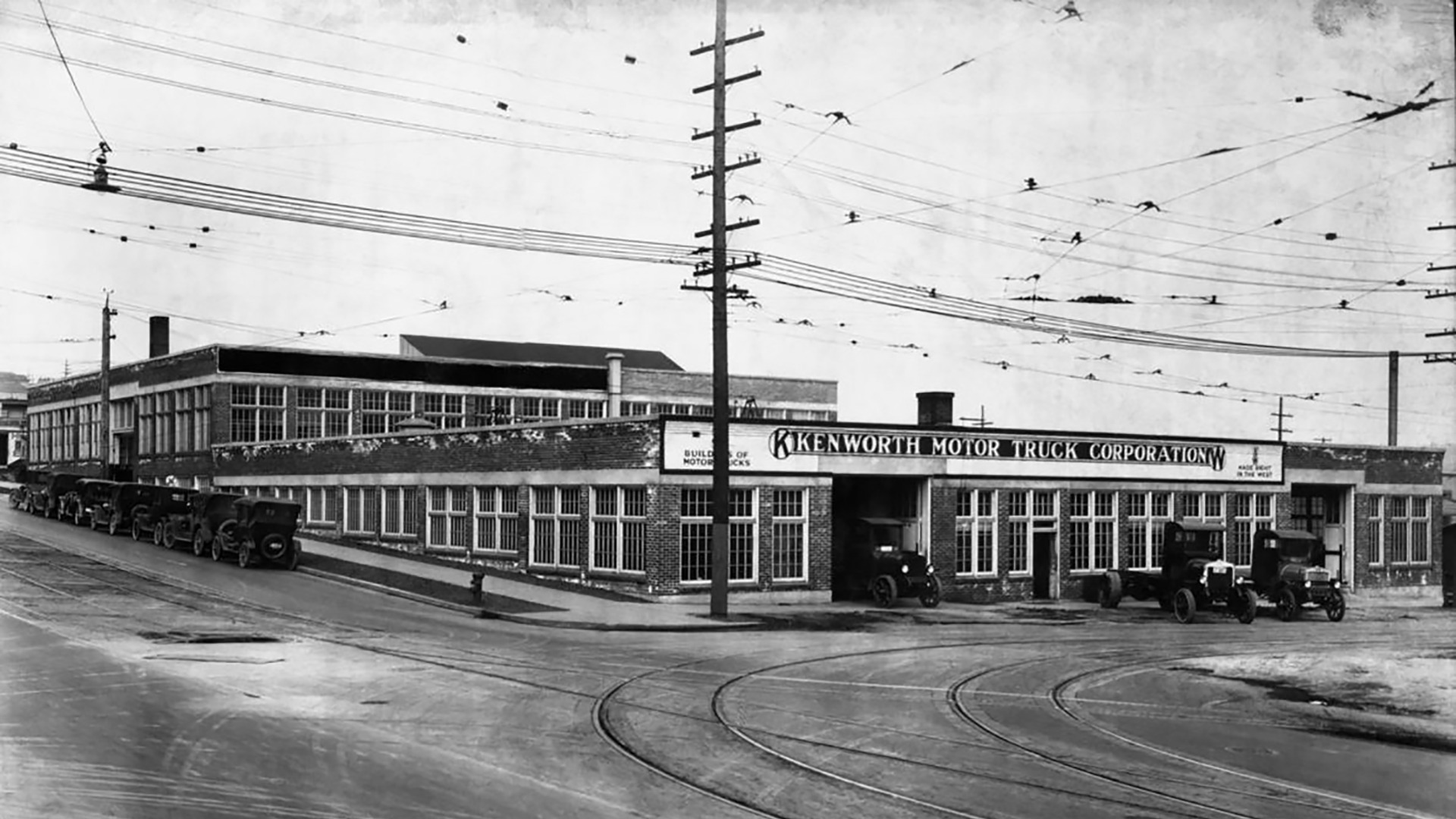 Kenworths fabrikk i Seattle 1923 sett fra utsiden