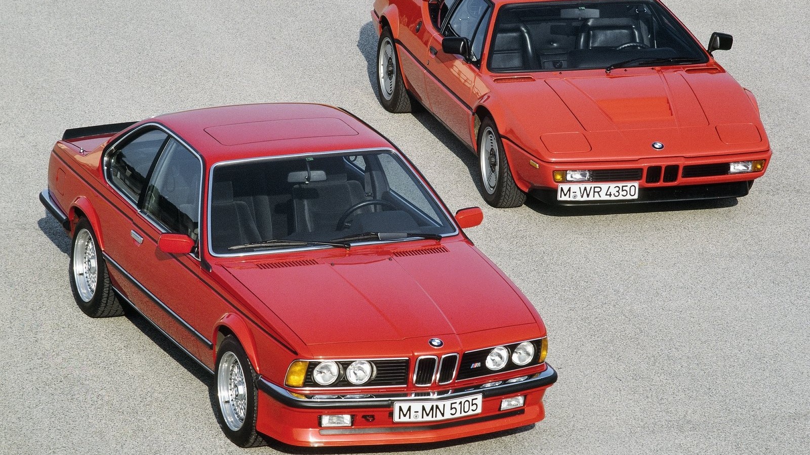 1986 BMW &35 CSI og BMW M1.