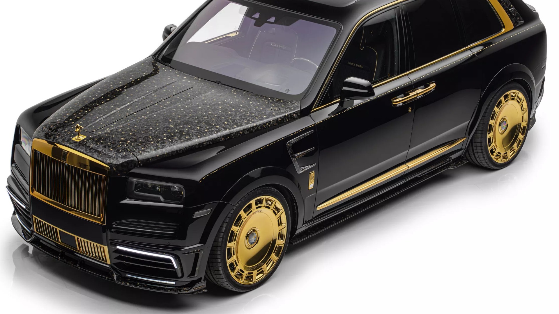 Mansory Rolls-Royce Cullinan byr på gull og karbonfiber i voldsom harmoni