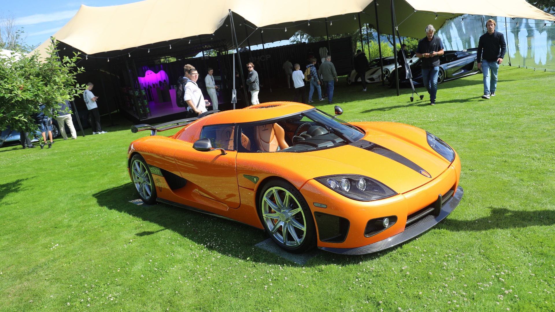 Koenigsegg var på hjemmebane og hadde selvsagt egen stand. 