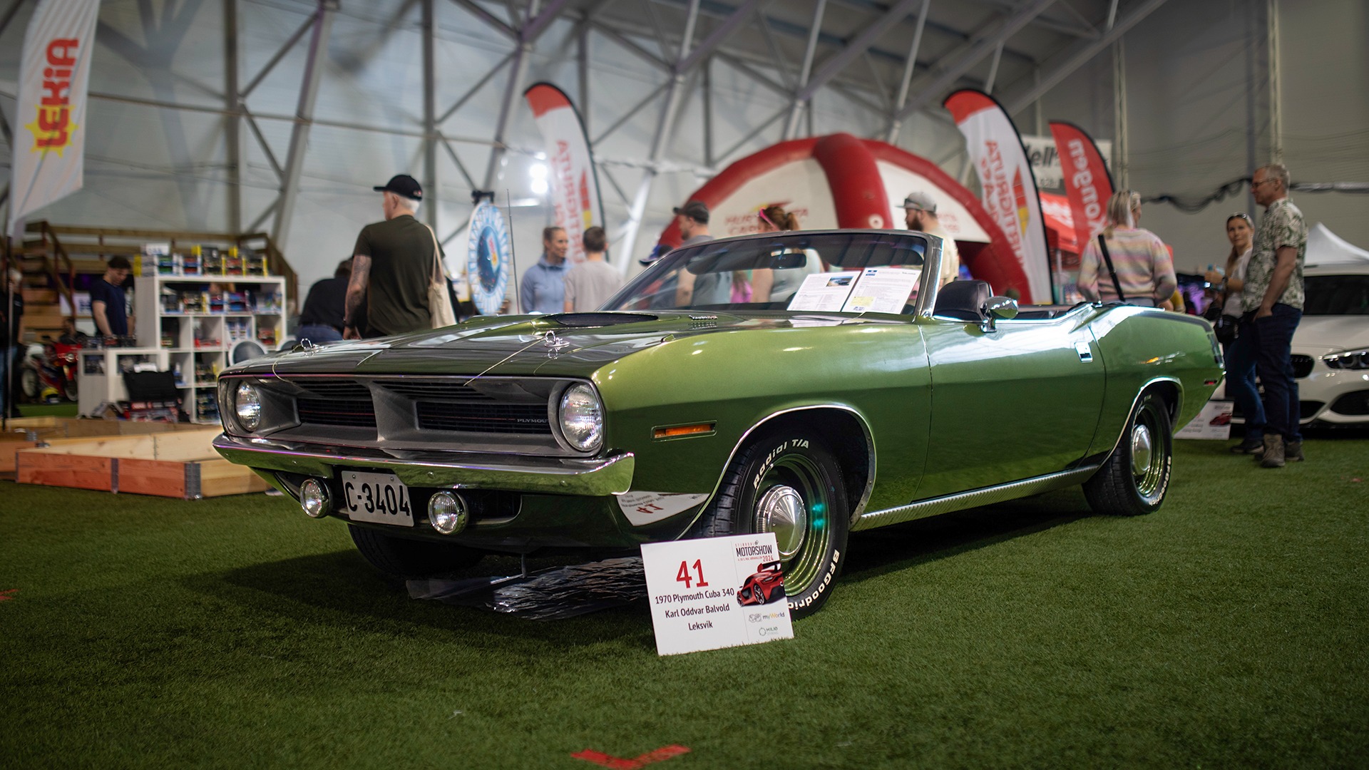 Meget lekker 1970 Plymouth Cuda Convertible i en uslåelig farge.