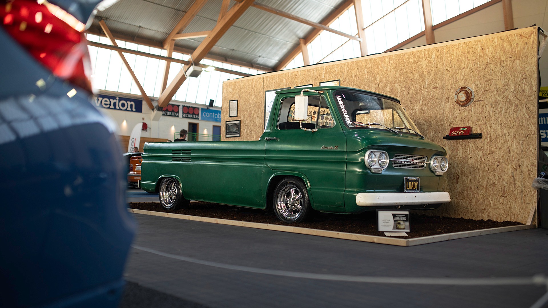 En annen bil som hadde premierevisning på messen var Moldestukets egne Stephan Håbet sin nye bil. Noe så spesielt som en 1961 Chevrolet Corvair 95 Loadside. Bilen har hekkmotor, og var spesialbygget for å frakte kabeltromler i sin tid.