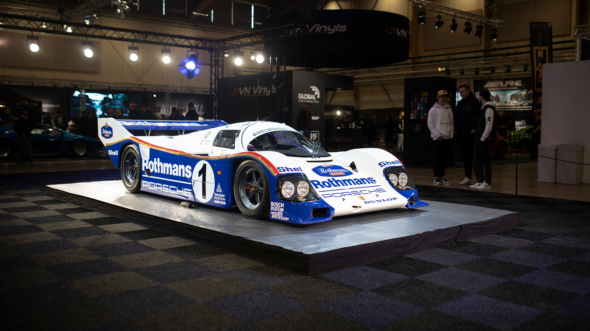 Bilen som har fått best plass på hele messen er en 1989 Porsche 962C.