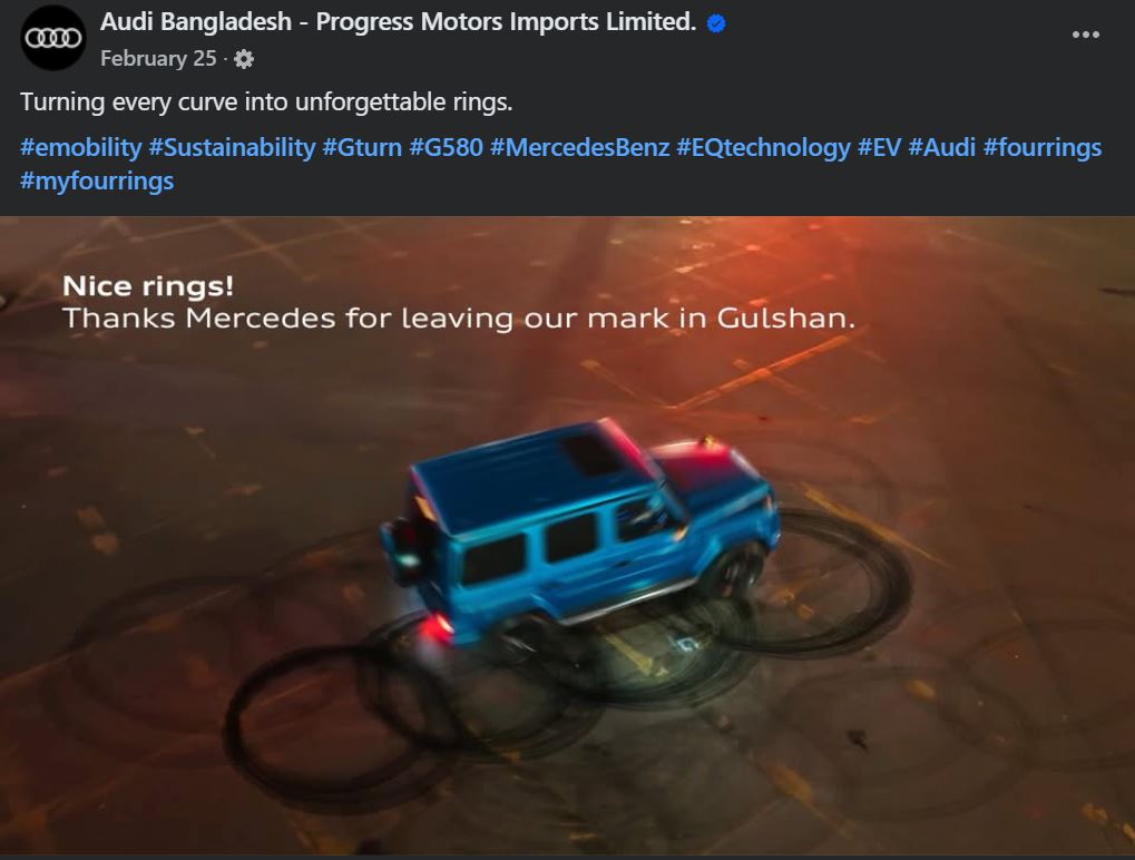 Audi svarte på Mercedes sin video.