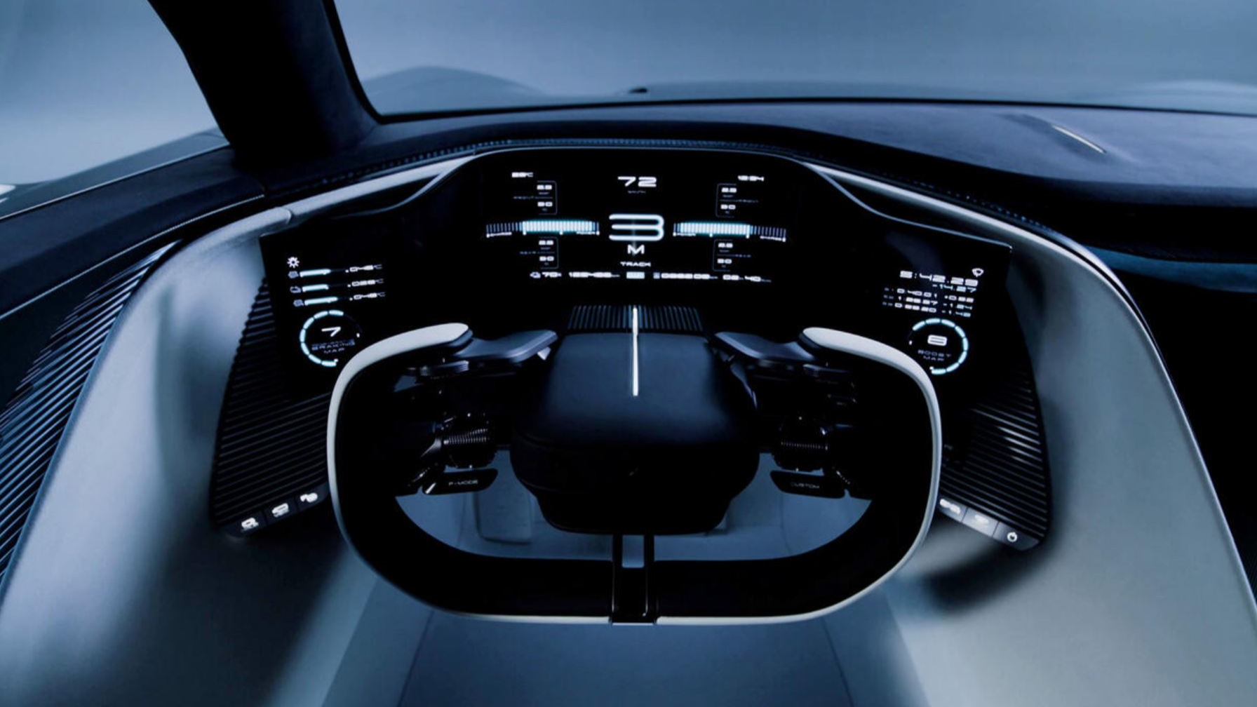 Futuristisk innvendig.