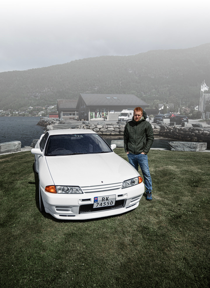 Christian sammen med sin flotte R32