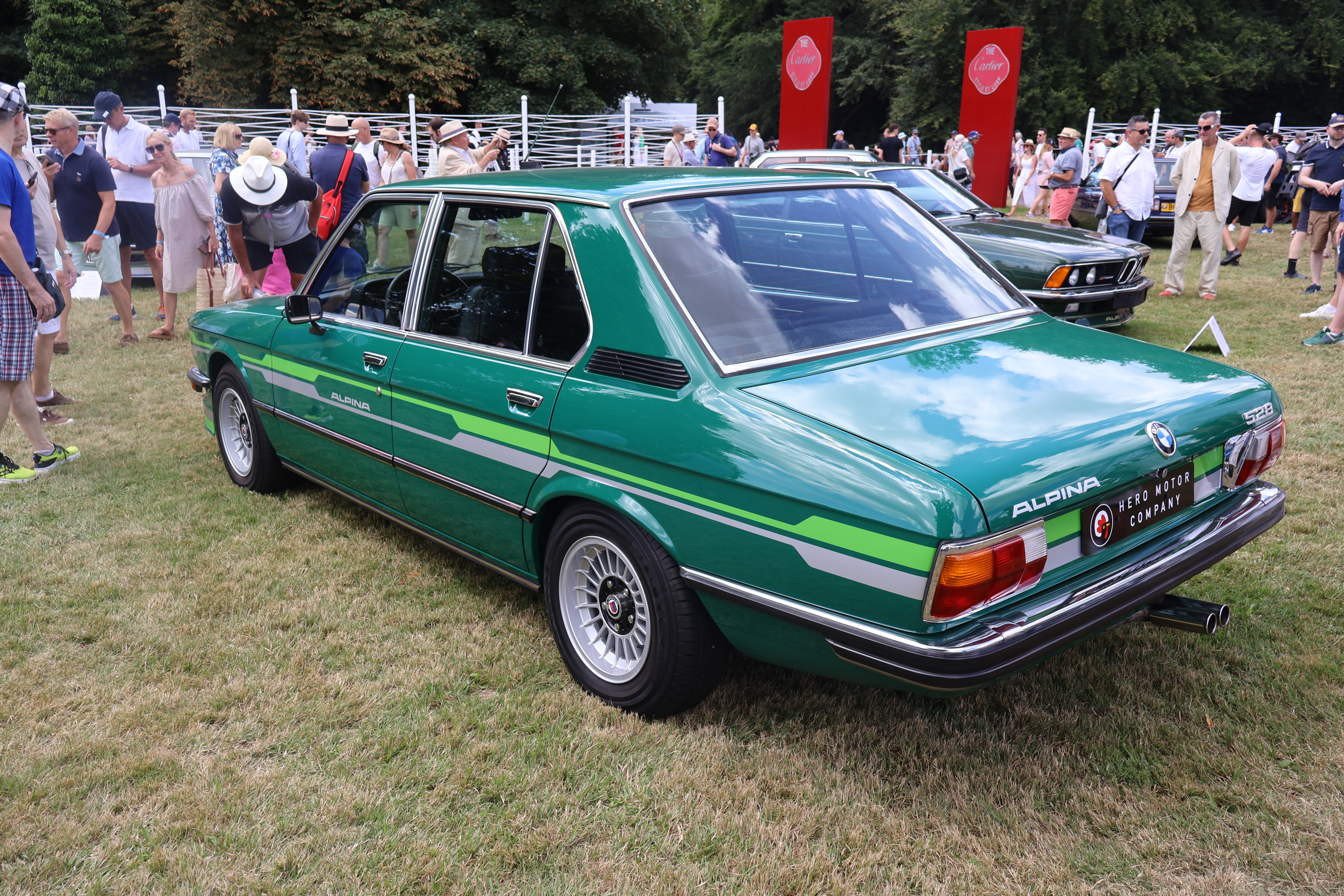 Alpina ble hedret på Concours-plenen med flere modeller, som denne 1976 B6. 
