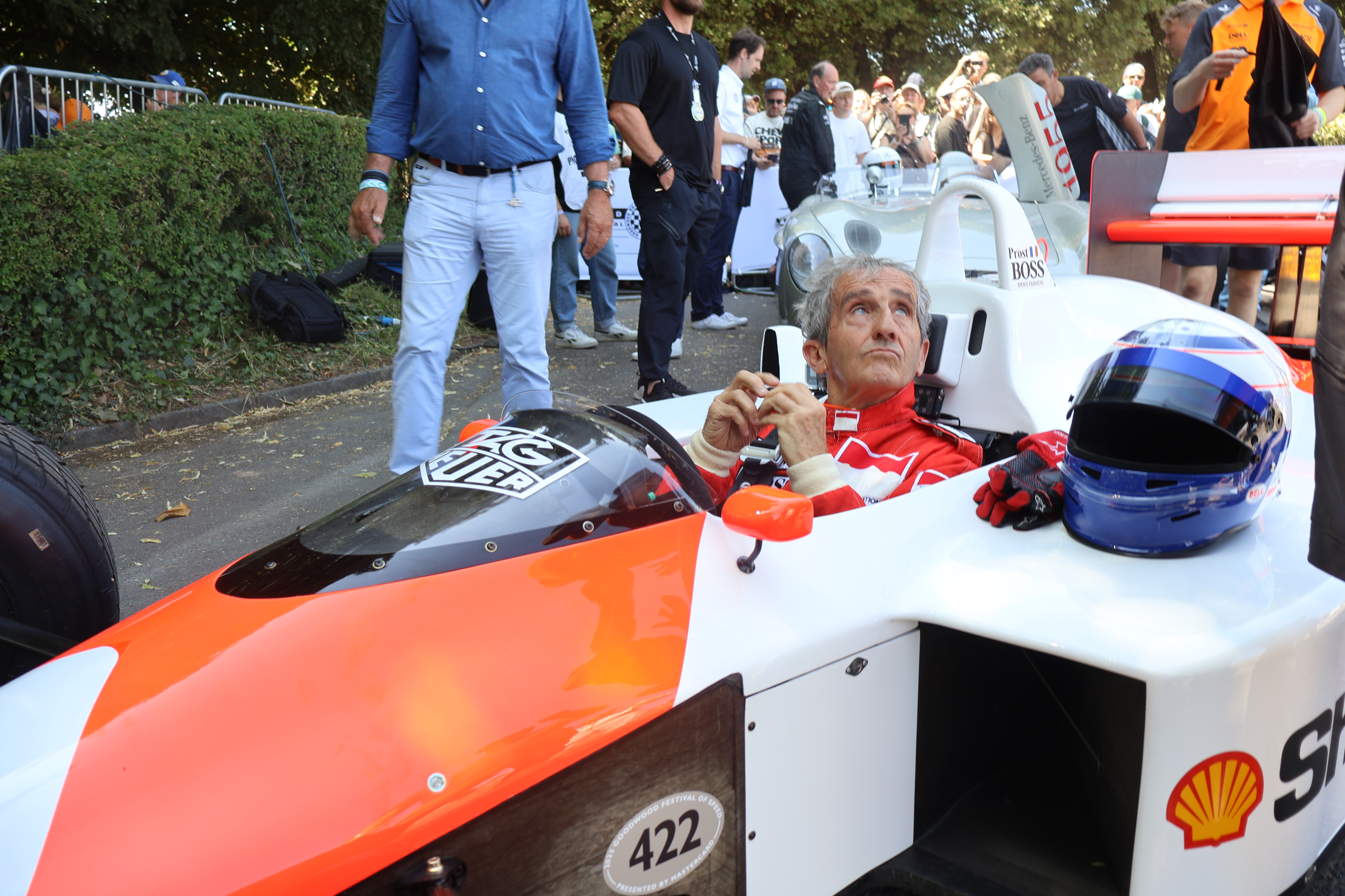 Det florerte med stjernenavn tilstede da Formel 1 feiret 75 år, som legenden Alain Prost. 