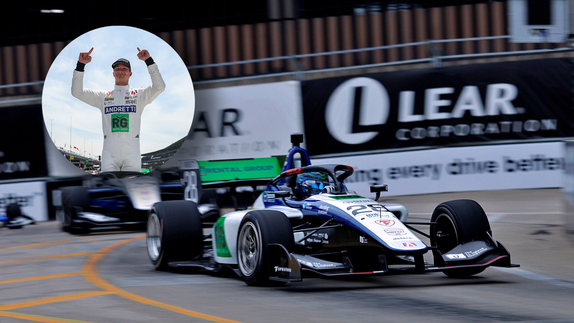 Dennis Hauger kontrollerte spennende Detroit Grand Prix