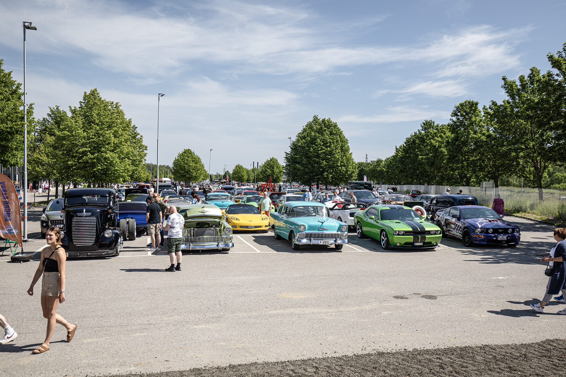 Det var mye flott som sto parkert, fremst var det amerikanske miljøet godt representert.