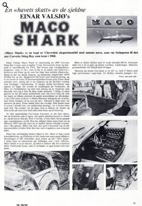 1969 Chevrolet Corvette Maco Shark