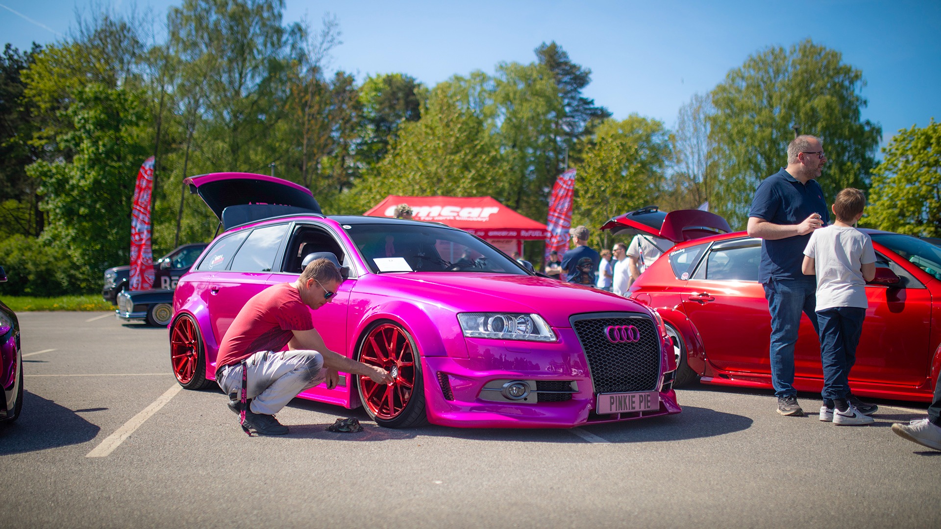 Modified har nådd utlandet, og fra Sverige kom denne fargepaletten av en Audi. Denne vant for øvrig jury-prisen under treffet.
