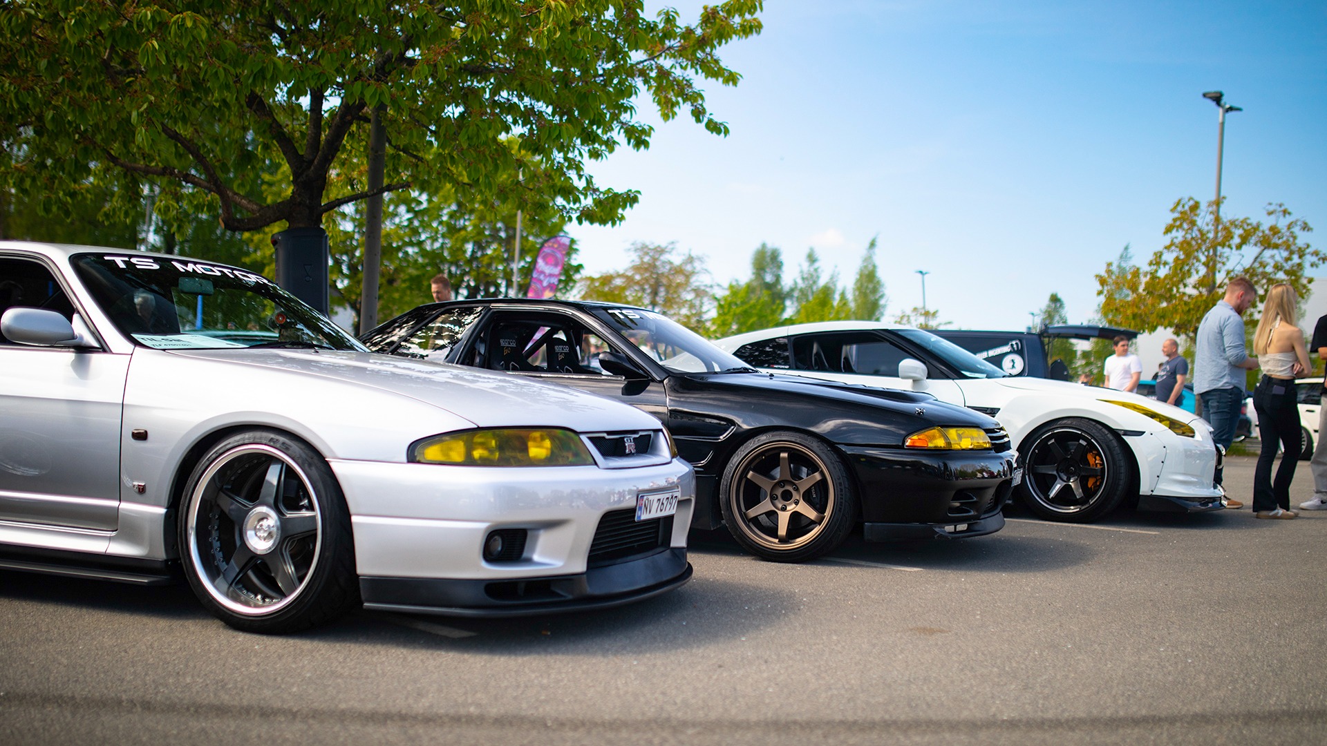 Skamtøff trio med Nissan GT-R. R33, R32 og R35.