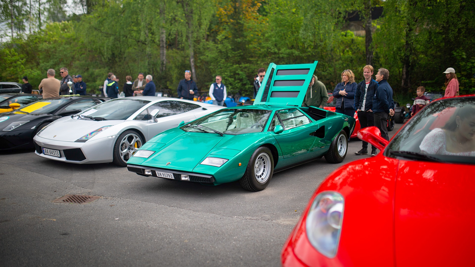1976 Lamborghini Countach LP 400 var en av mønstringens definitive høydepunkter.