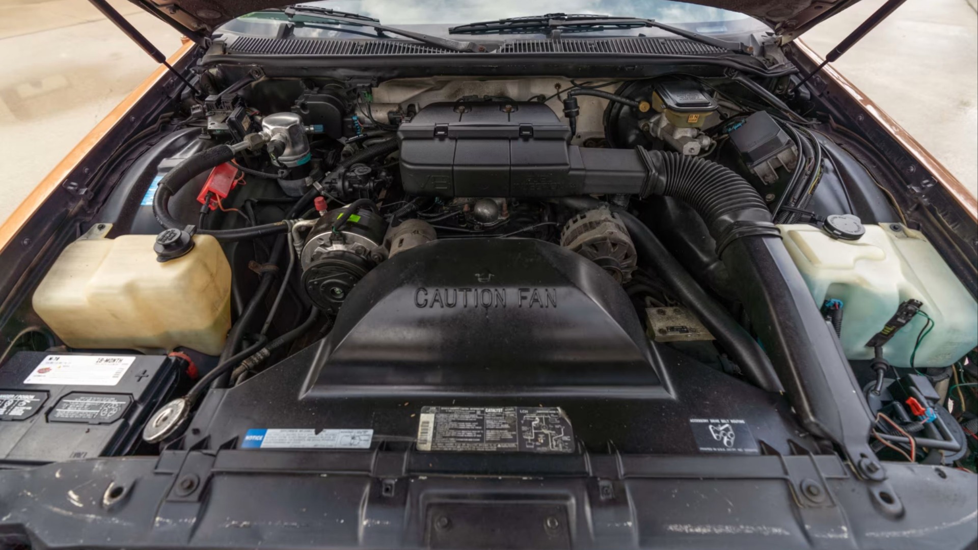 Under panseret står en 5-liters V8.