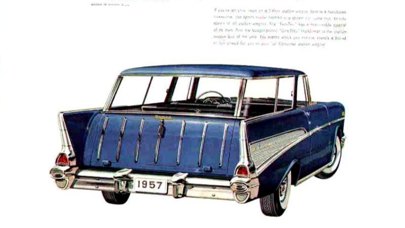 Slik ser en original 1957 Nomad ut bakfra.