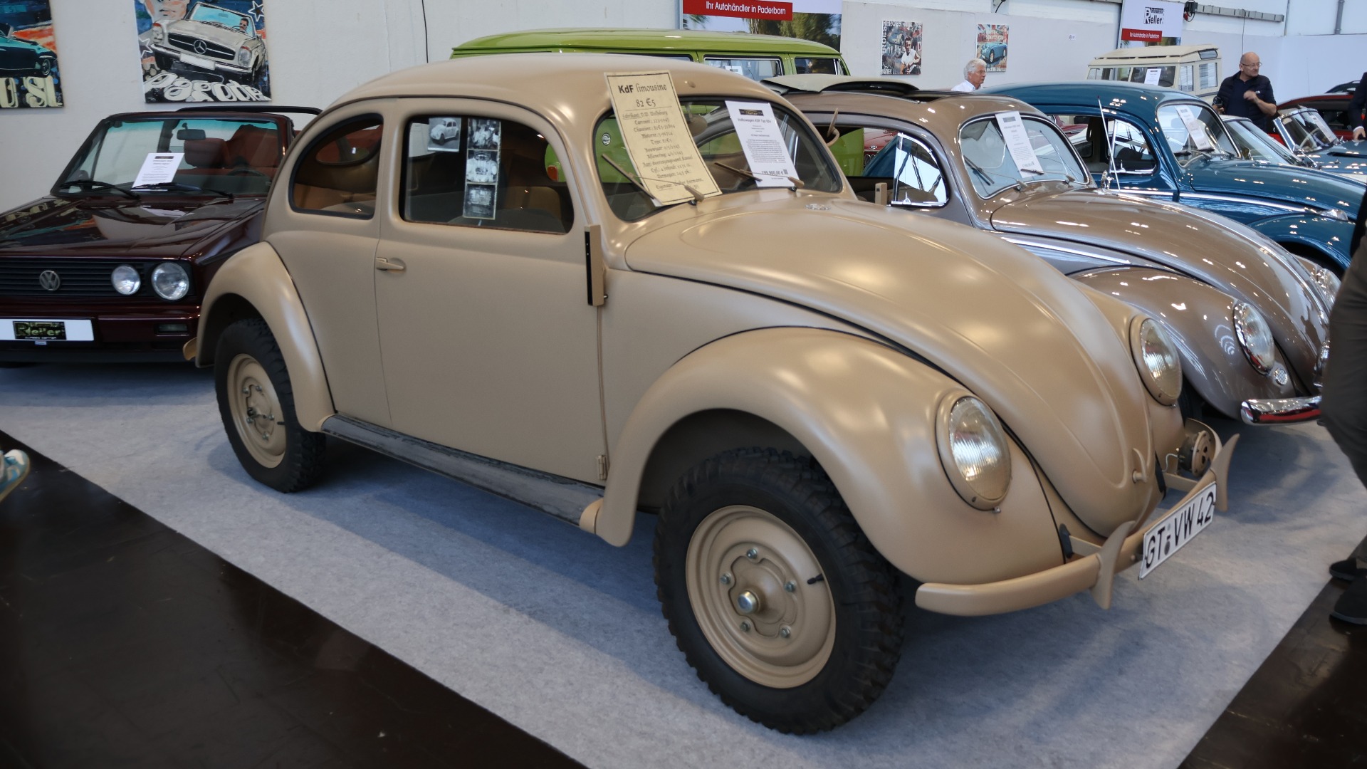 En VW Typ 1 til 2,4 millioner kroner? Jepp. Dette er en særdeles sjelden KDF Typ 82e laget for Wehrmacht under krigen. Til salgs for 199.900 Euro.
