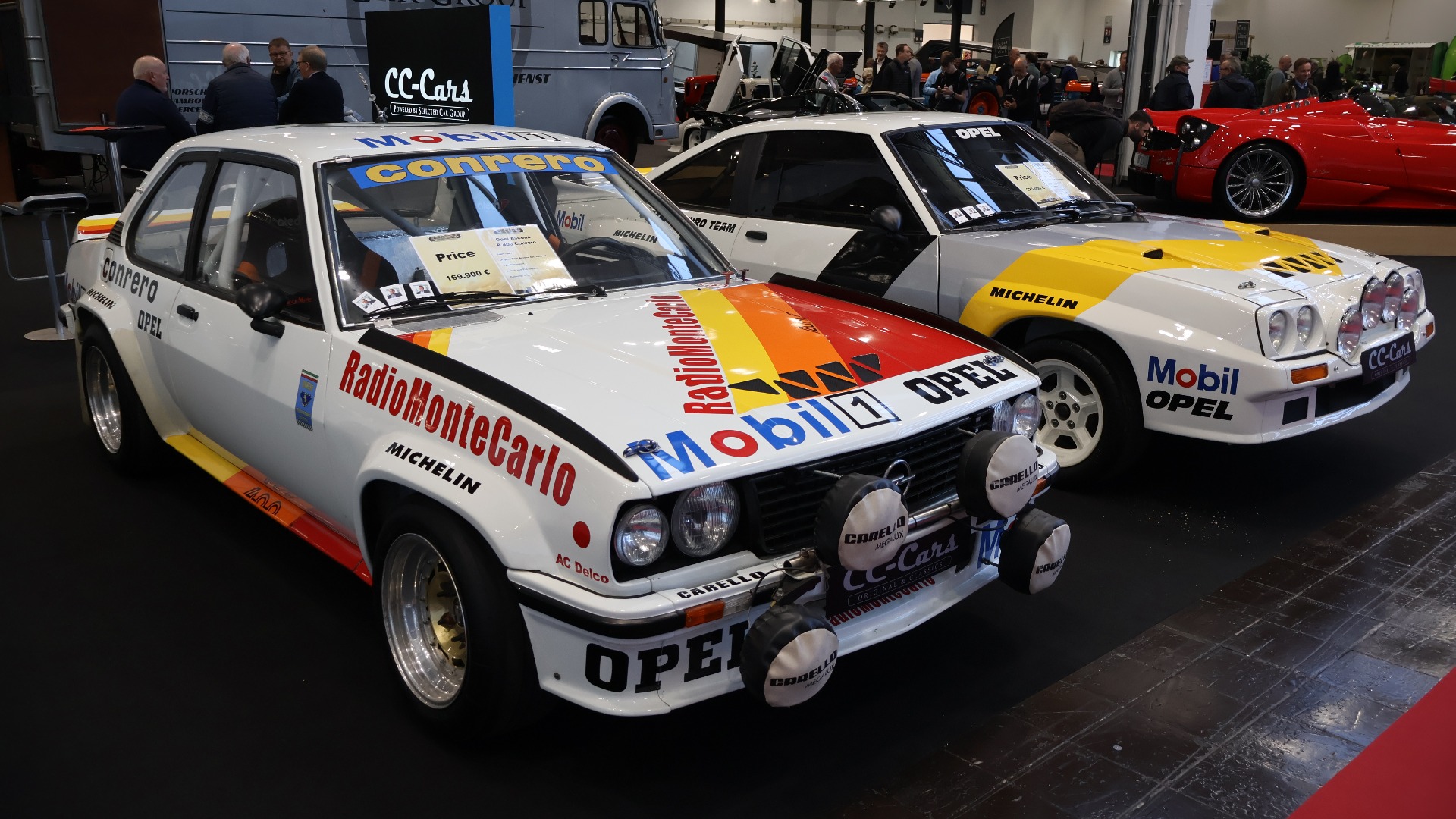 To tøffe Opel-modeller. 1981 Ascona B400 Conrero til salgs for 169.000 Euro, samt 1983 Manta 400 til salgs for 225.000 Euro.