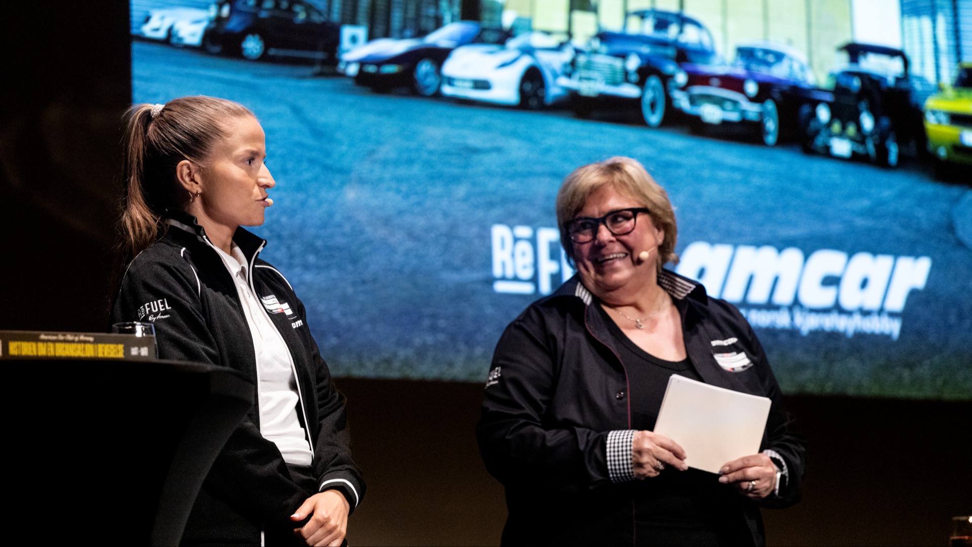 Ida Bromstad og Marianne Myrhaug presenterte forsikringstilbudet til ReFUEL/AMCAR