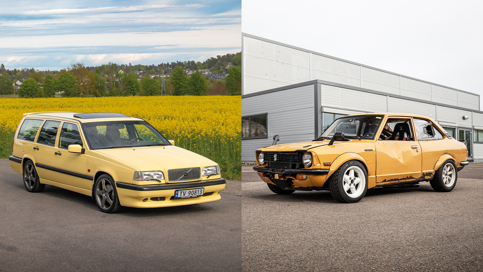 Volvo 850 T-5R og Toyota Corolla